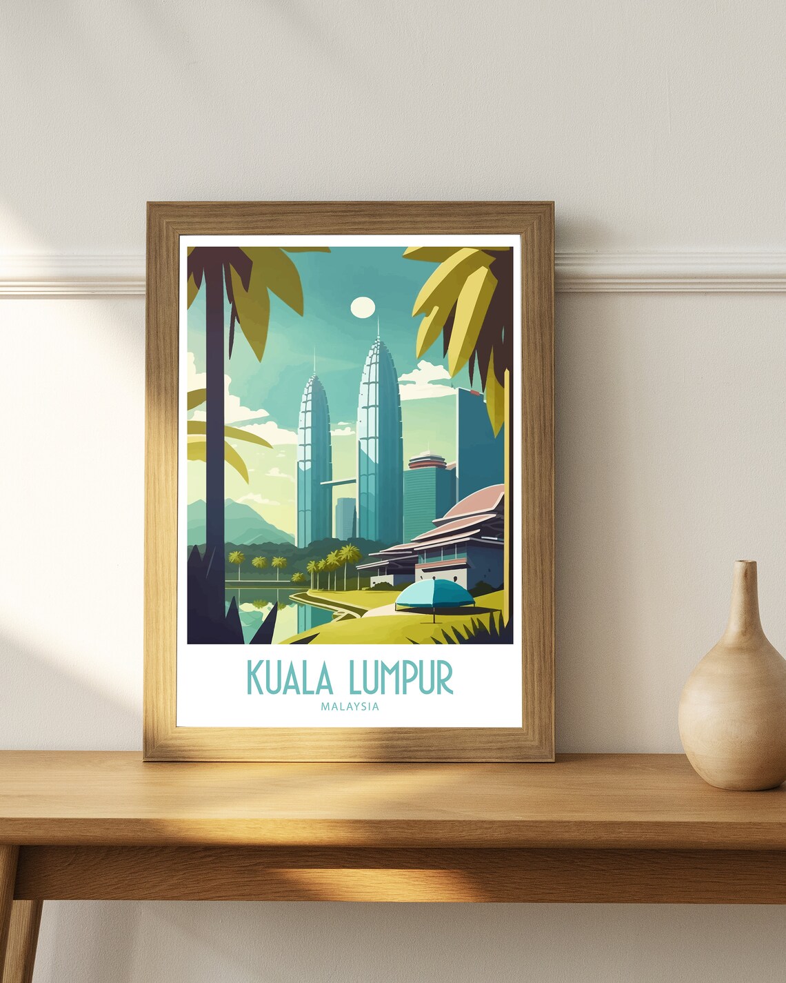 Kuala Lumpur Travel Poster, Petronas Twin Towers - Image 3
