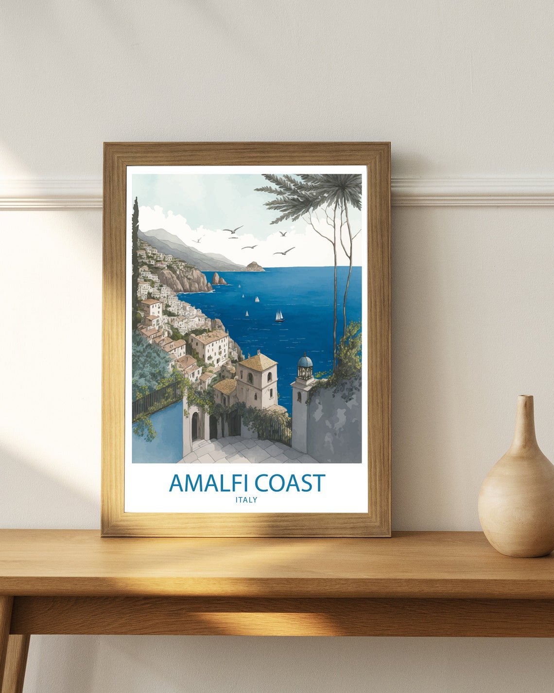 Amalfi Coast Art Print Amalfi Coast Print Italy Print Italy Wall Art Amalfi Coast Art Italy Poster Amalfi Poster Amalfi Print - Image 3