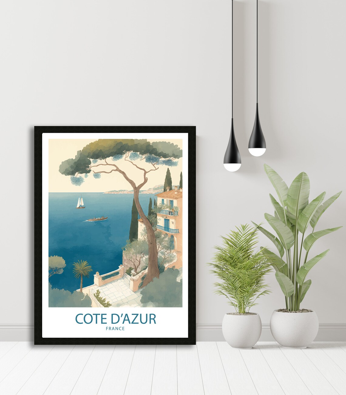Cote D Azur Travel Poster, France Art Print - Image 4