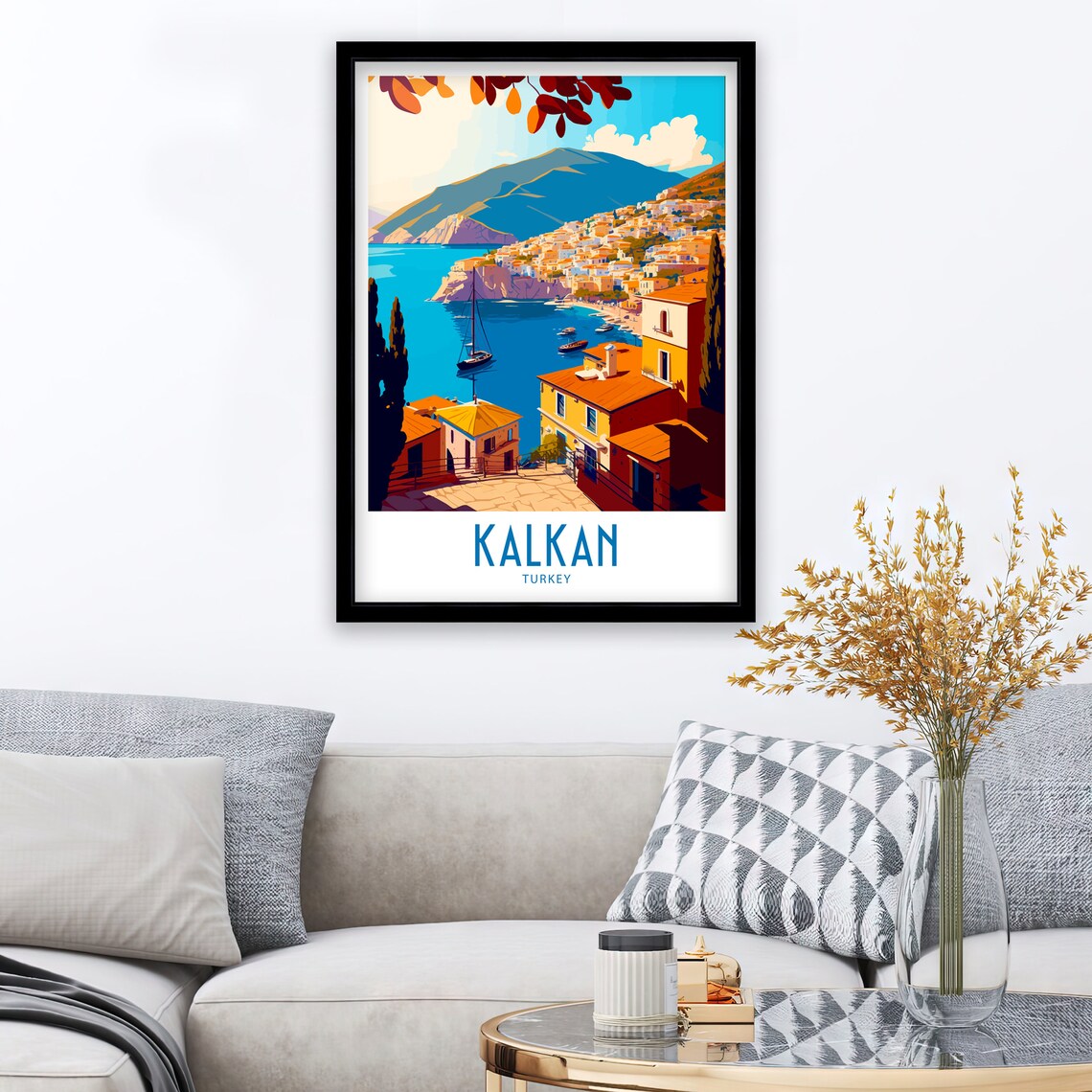 Kalkan Travel Poster, Turkey Scenic Art Print - Image 3