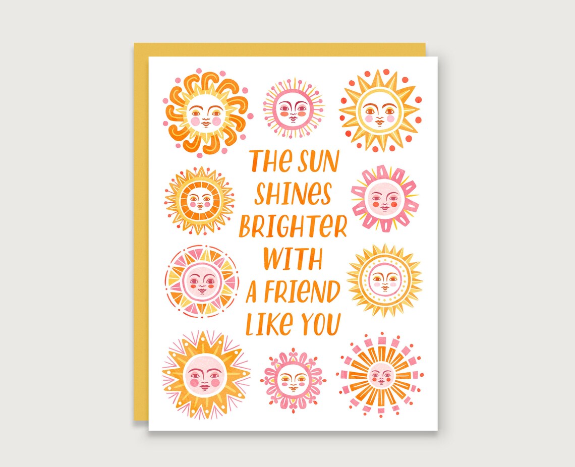 Sun Friend Sunrise Greeting Card Art Print