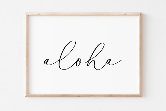 Aloha Beach Art Print, Hawaii Wall Decor