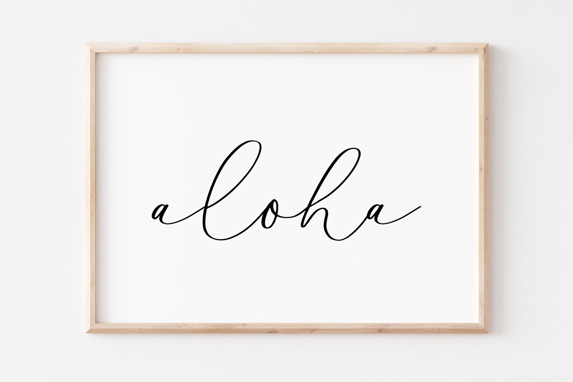 Aloha Beach Art Print, Hawaii Wall Decor