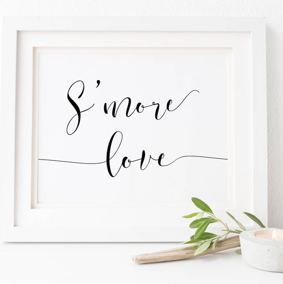 Smore Love Wedding Sign, Wedding Reception Print