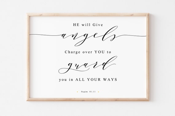 Psalm 91 Bible Verse Wall Art Bible Verse Print Bible Verse Scripture Print Wall Decor Wall Art Bible Quote Printable Sign