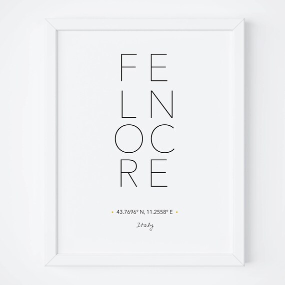 Florence Print Florence Poster Wall Art Florecnce Scandinavian Typography Art Travel Poster Wall Art Travel Florecnce