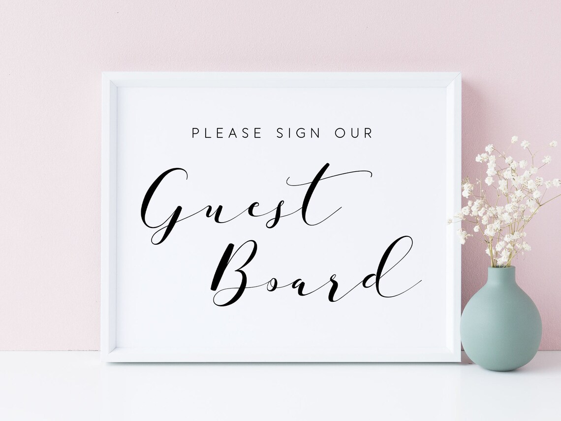 Please Sign Our Guest Board Wedding Sign, Guestbook