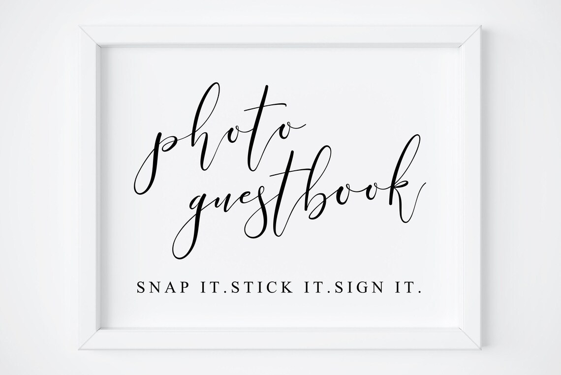 Photo Guestbook Wedding Sign, Reception Sign