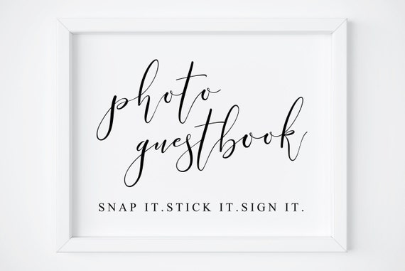 Photo Guestbook Wedding Sign, Reception Sign