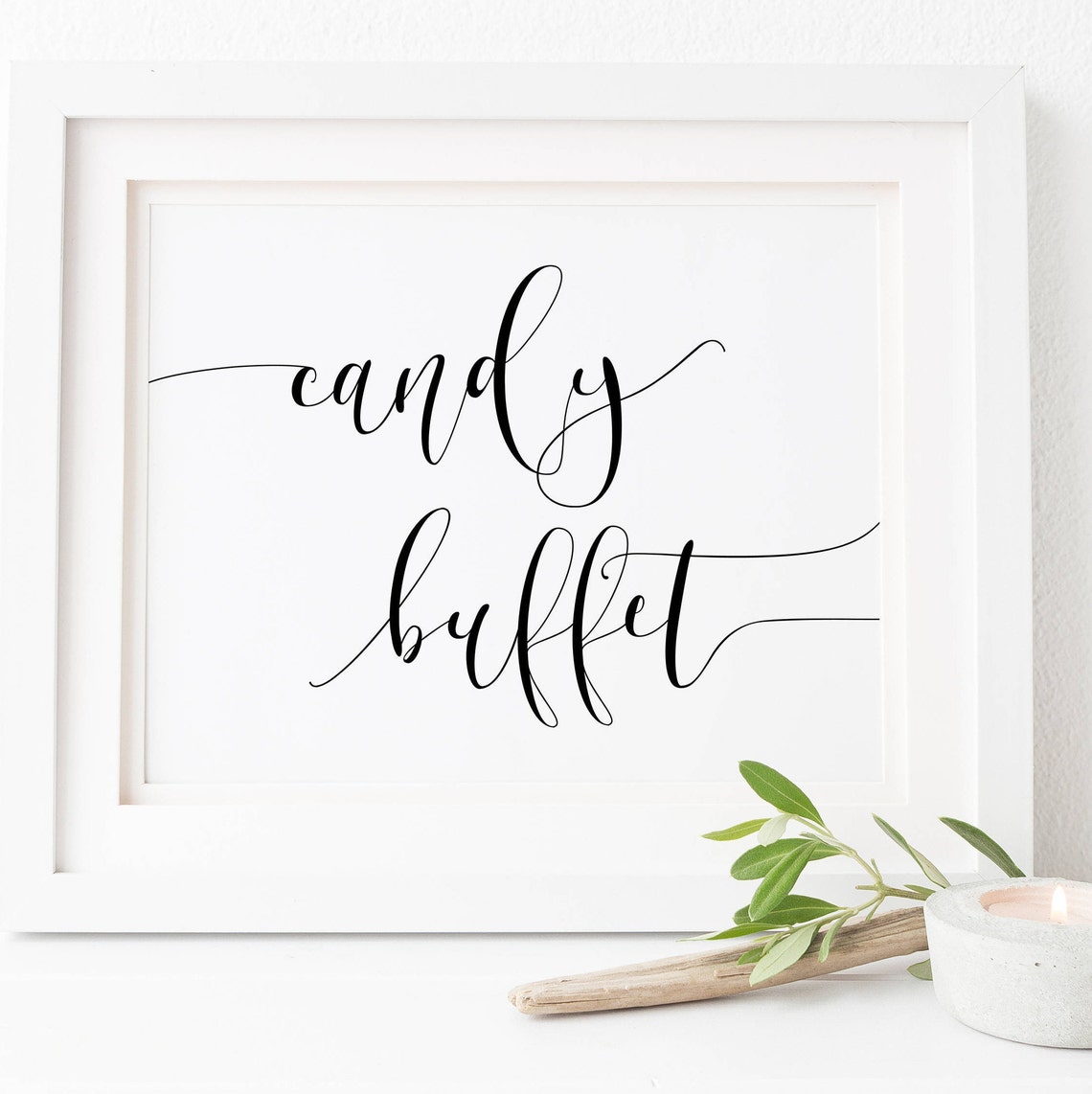 Candy Buffet Wedding Dessert Station Sweet Treats Script Sign Poster