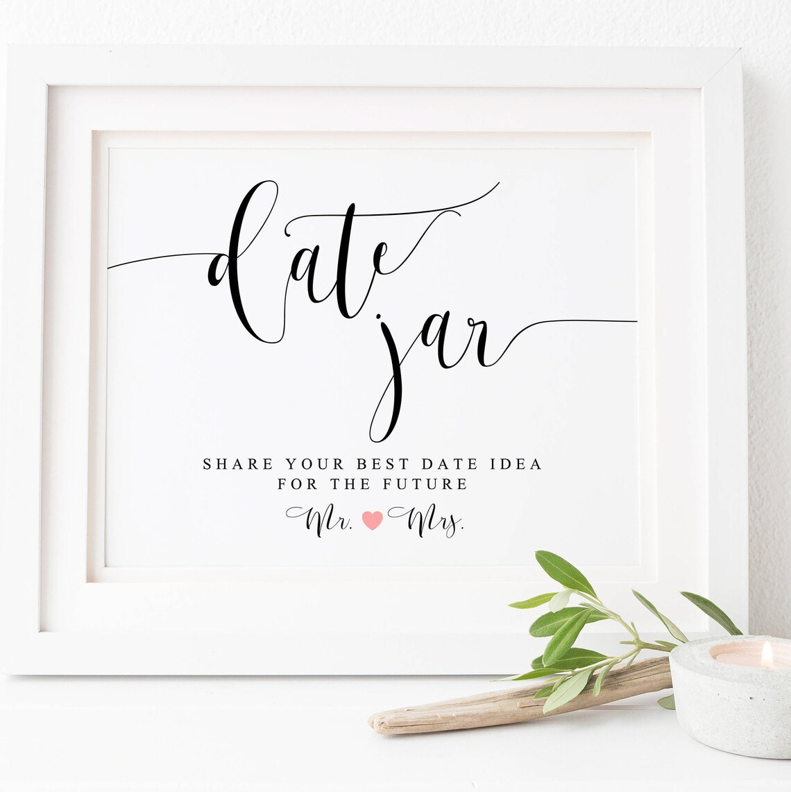 Date Jar Sign, Date Night Advice Art Print