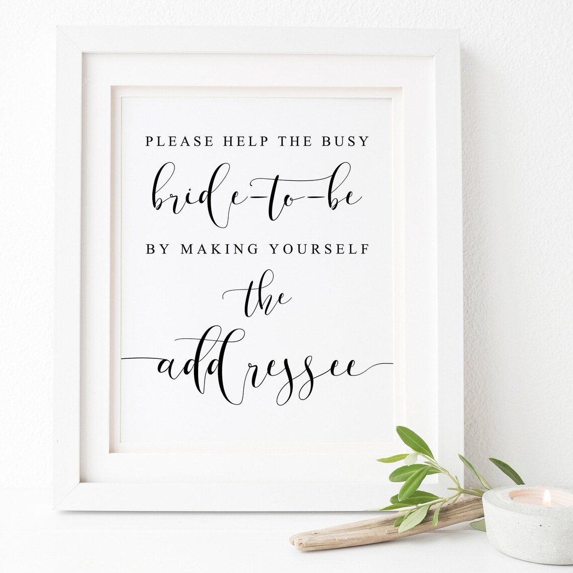Bridal Shower Address Sign, Wedding Address Envelope Art Print