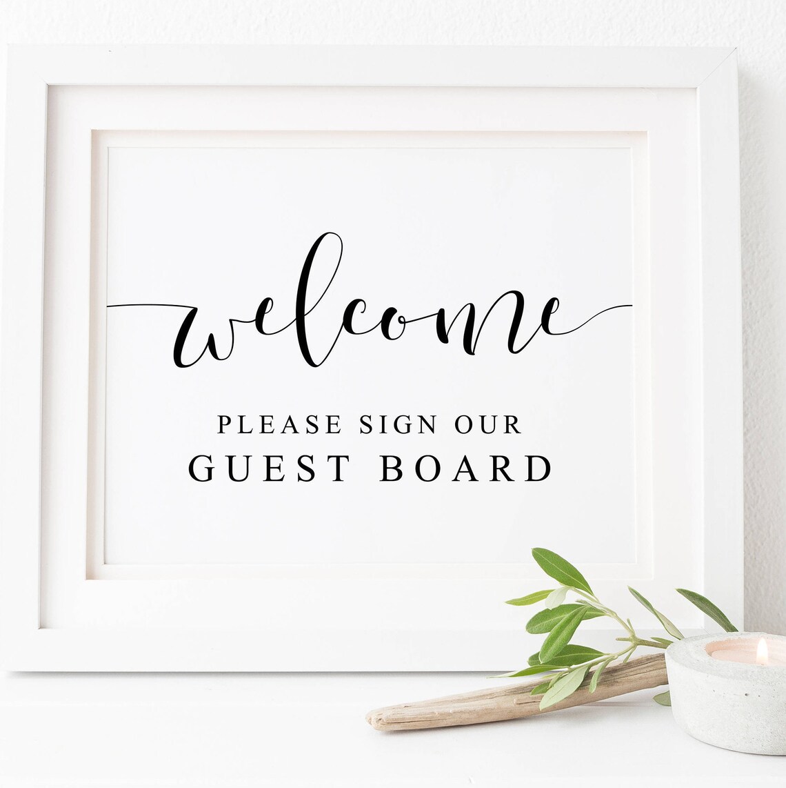 Welcome Please Sign Our Guest Board Wedding Art Print