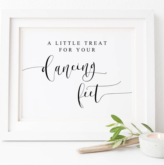 Dancing Shoes Wedding Sign, Flip Flop Print