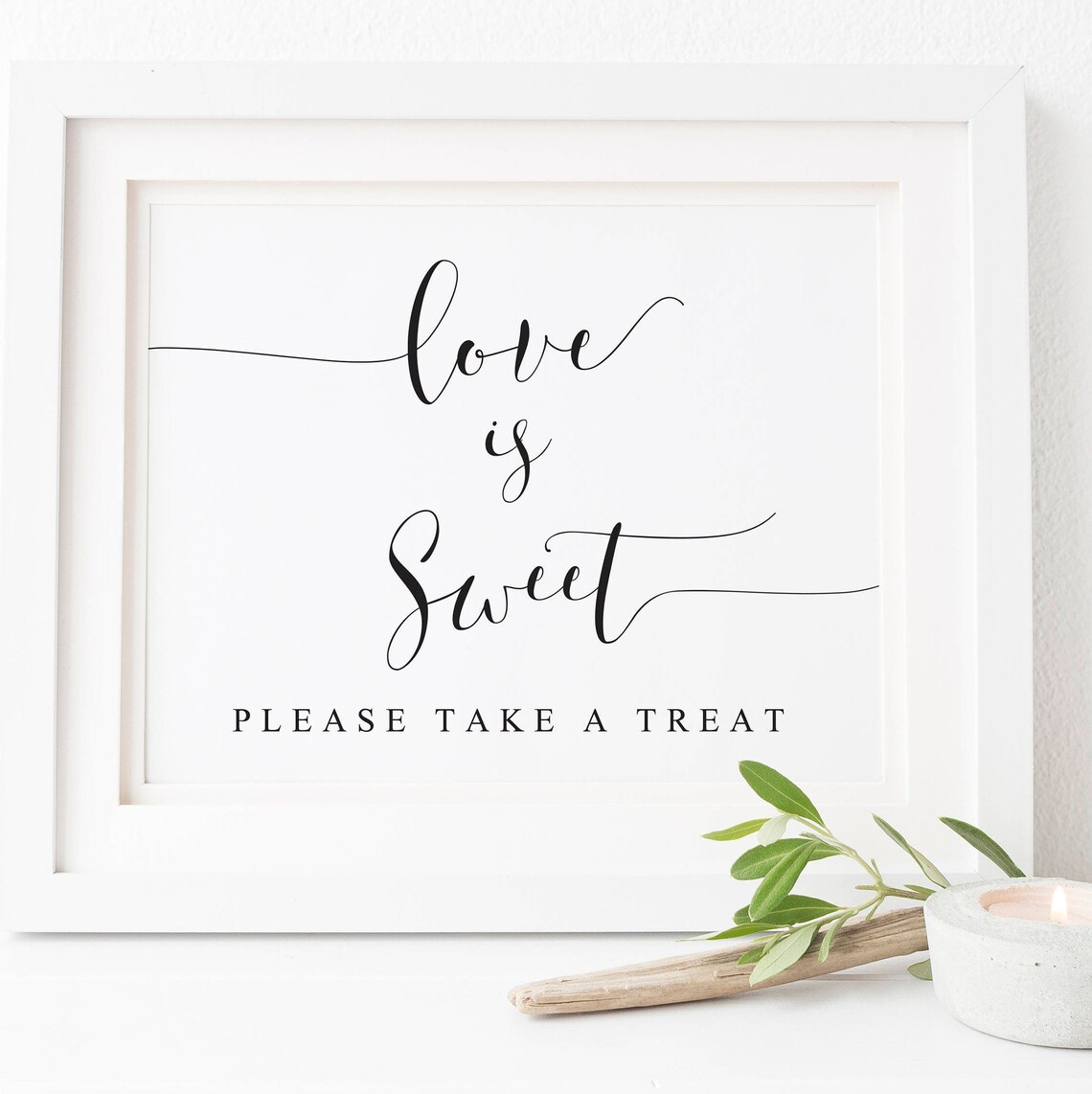 Love Is Sweet Treat Sign, Wedding Reception Decor