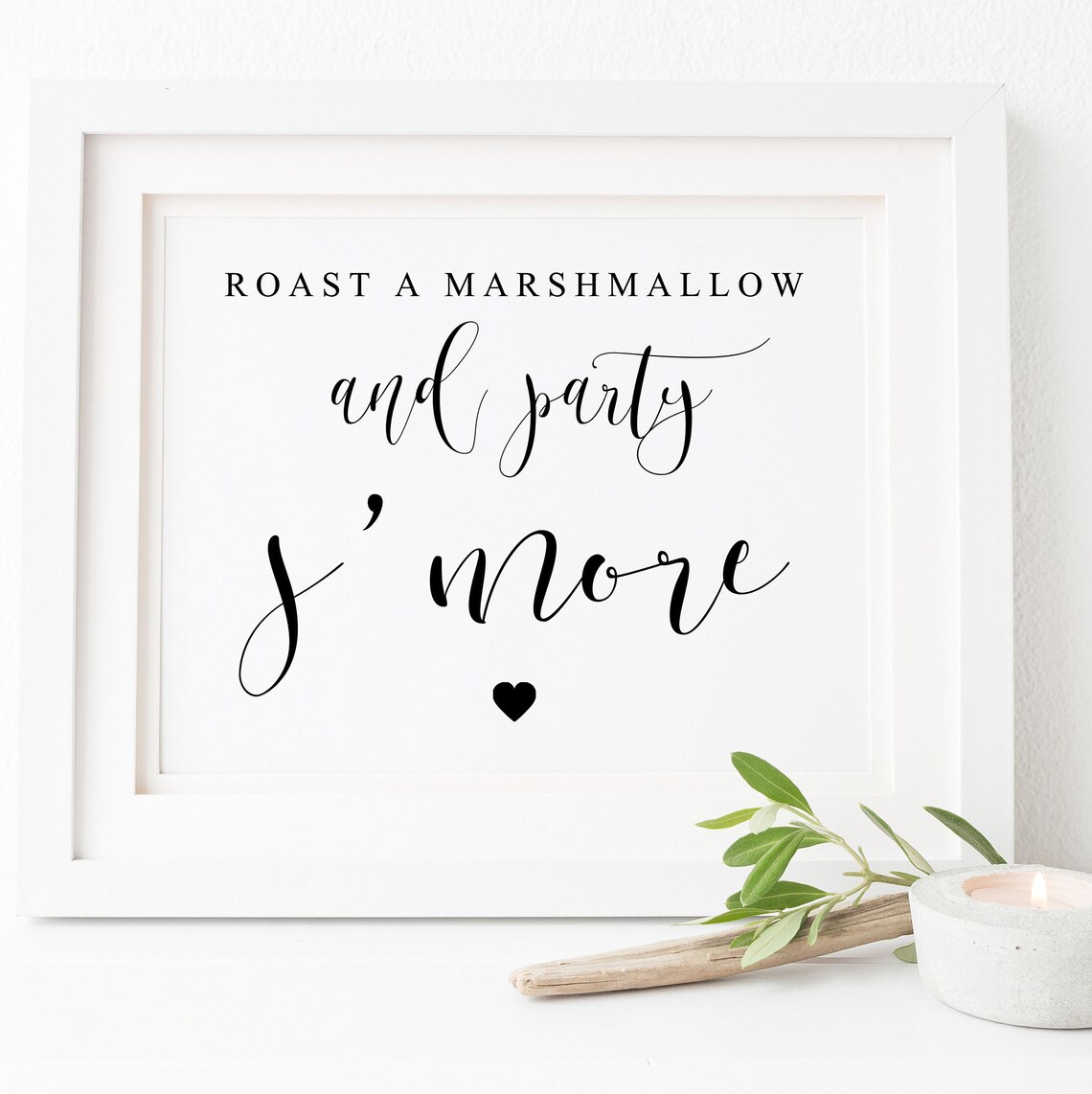 Smore Love Wedding Sign, Wedding Reception Art Print