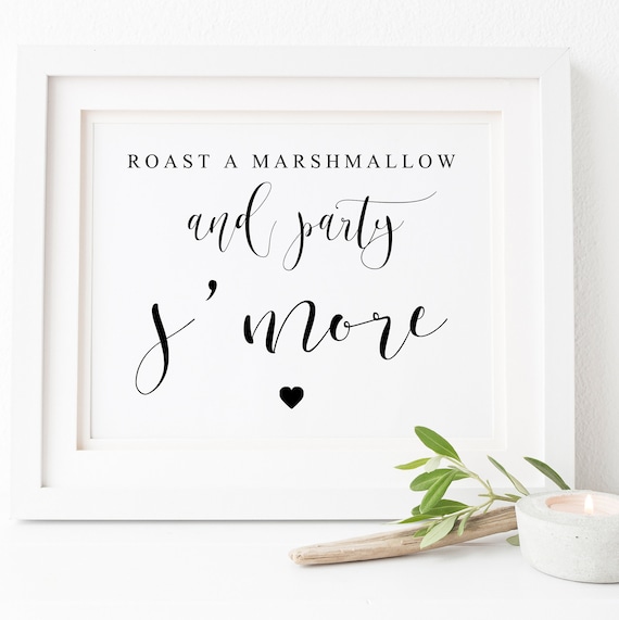 Smore Love Wedding Sign, Wedding Reception Art Print
