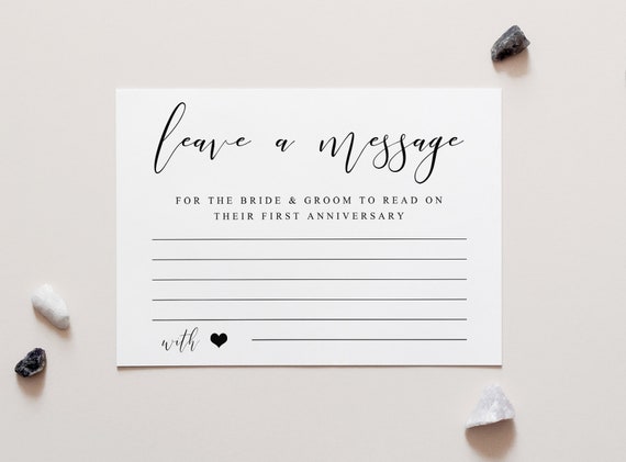 First Anniversary Message Sign Advice Card Art Print