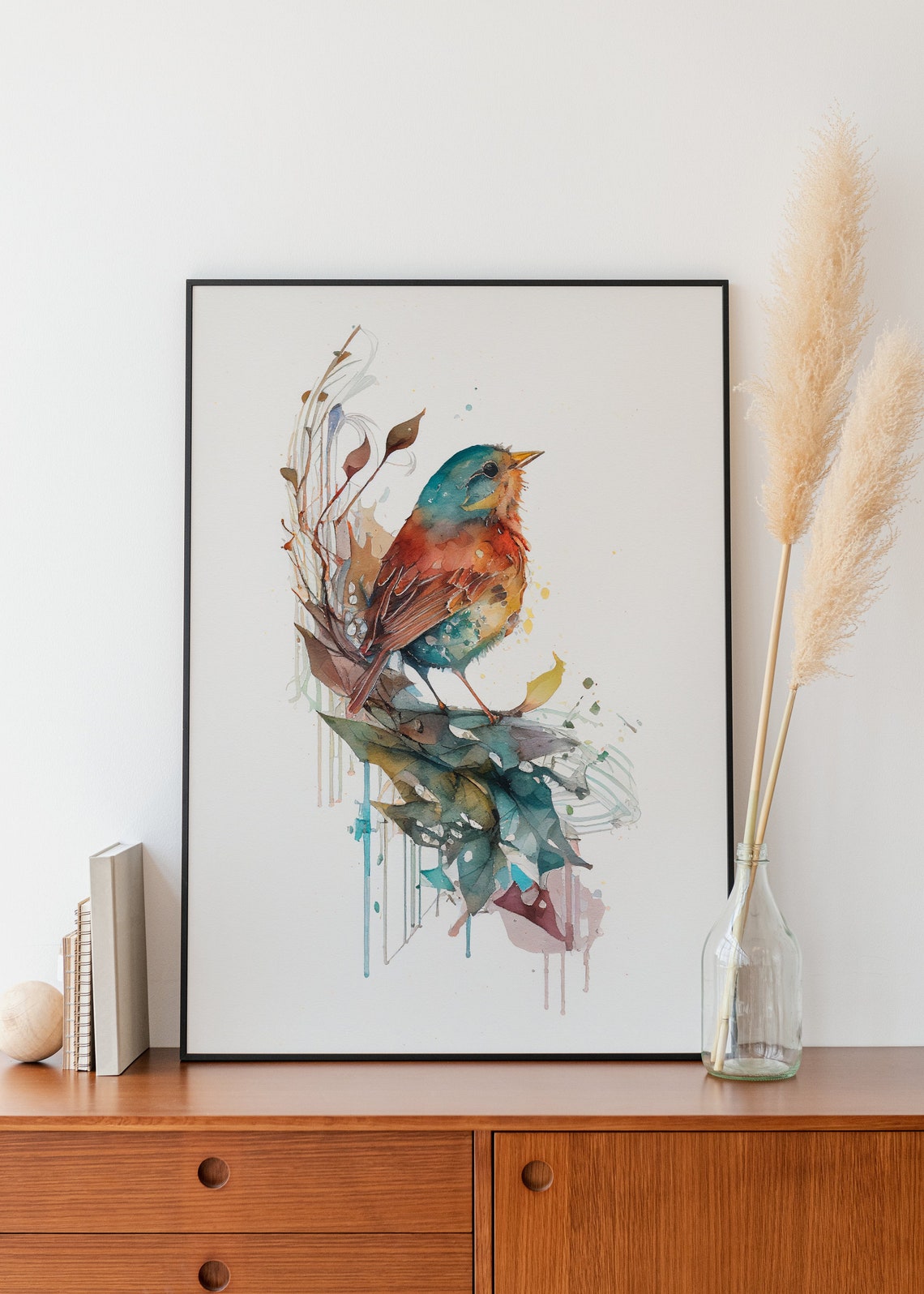 Songbird Wall Art Watercolor Songbird Wall Decor Kids Room Decor Songbird Watercolor Wall Art Songbird Poster Songbird