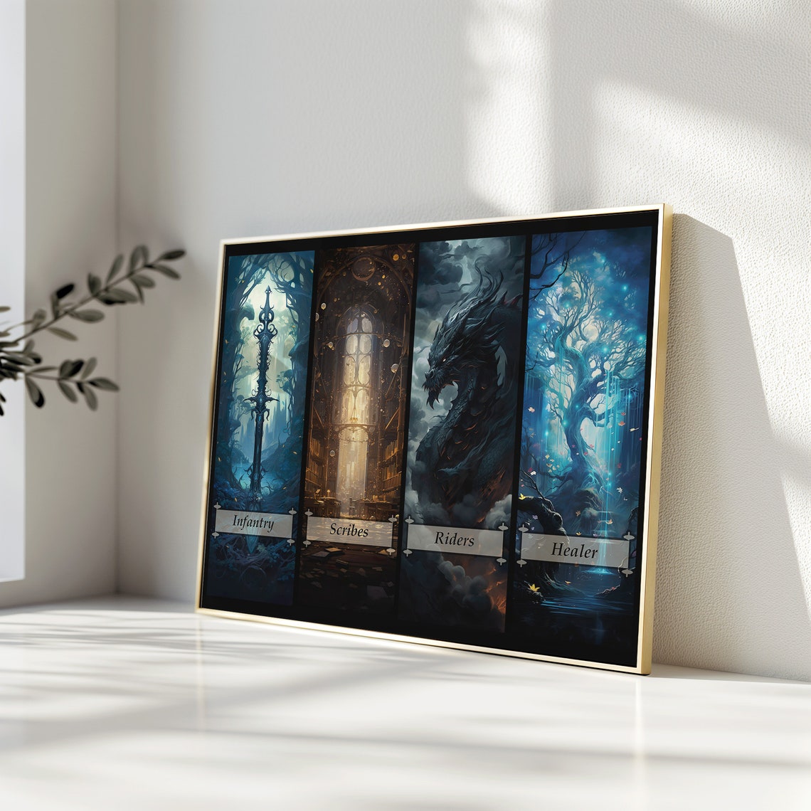 Fourth Wing Basgiath Four Quadrants Fantasy Panel Collection Poster - Image 3