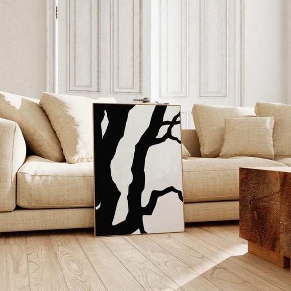 Bold Tree Silhouette, Scandinavian Minimalist Art Print