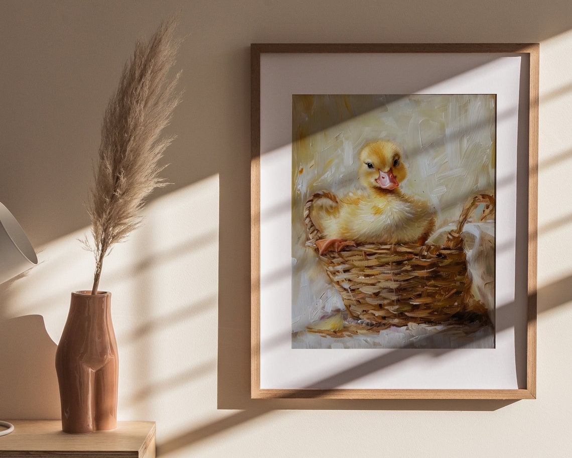 Cute Duck Poster Print Nursery Wall Art Animal Lover Gift Kids Room Home Dcor Wall Art - Image 4