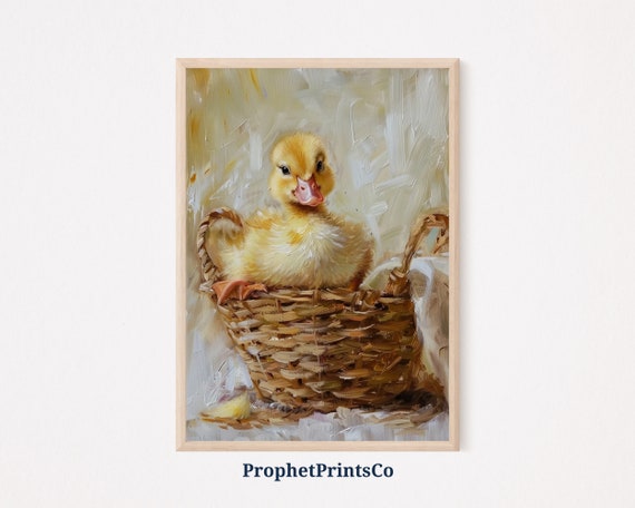 Cute Duck Poster Print Nursery Wall Art Animal Lover Gift Kids Room Home Dcor Wall Art