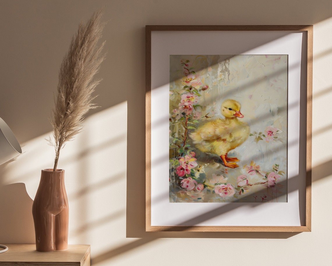 Cute Duck Poster Print Nursery Wall Art Animal Lover Gift Kids Room Home Dcor Wall Art - Image 4