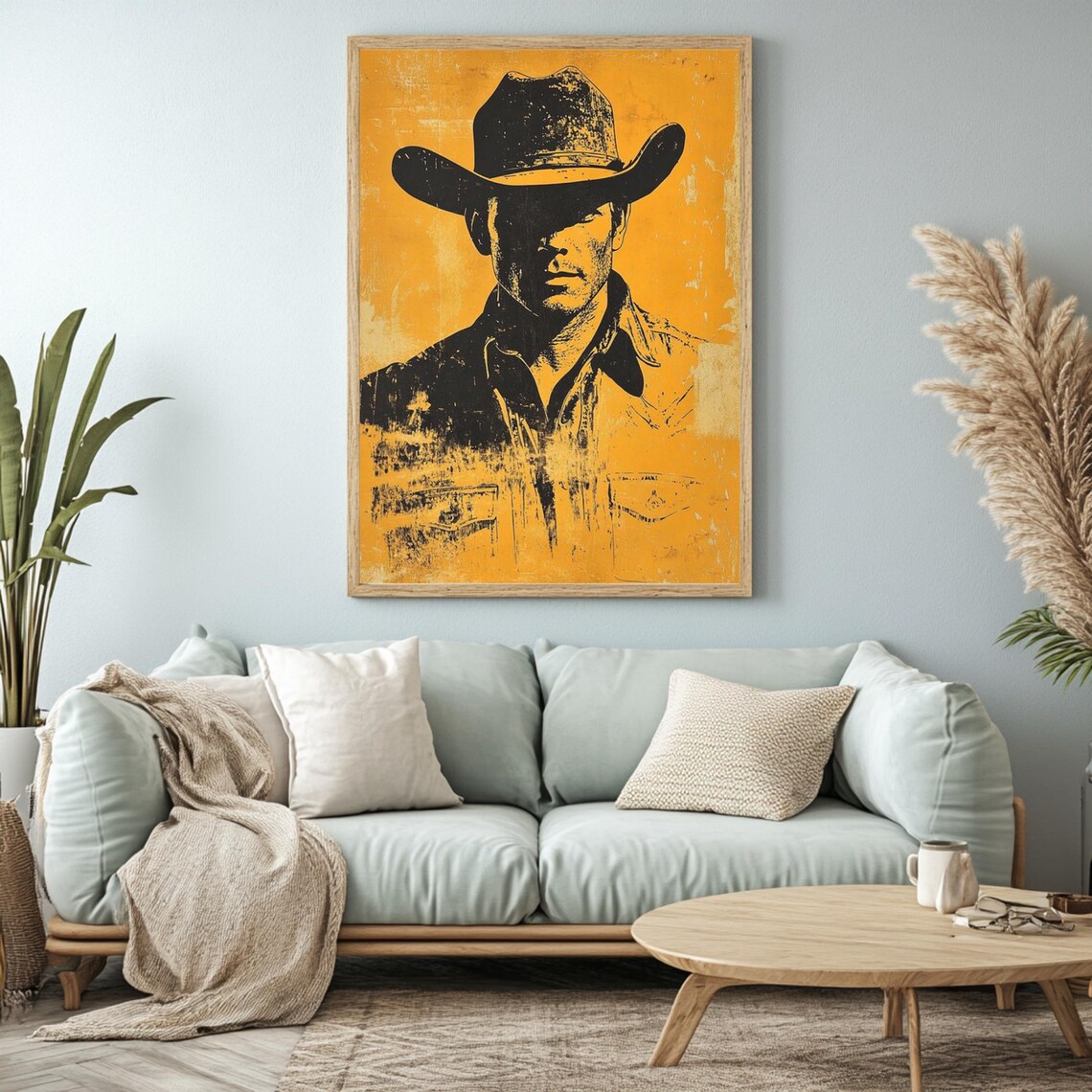 Western Cowboy Art Print, Vintage Wall Decor - Image 2