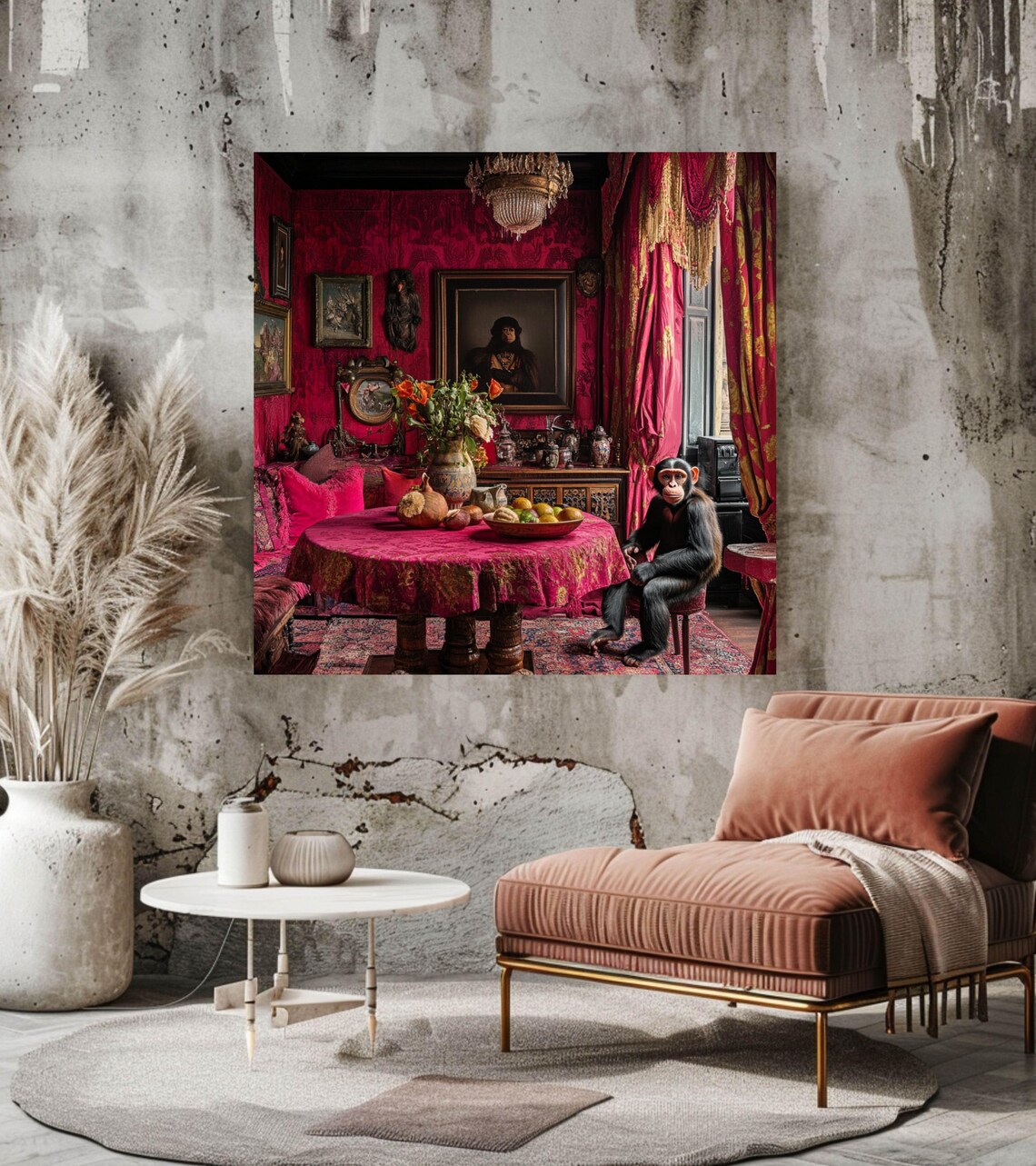 Bohemian Monkey - Maximalist Boho Animal Print - Image 3