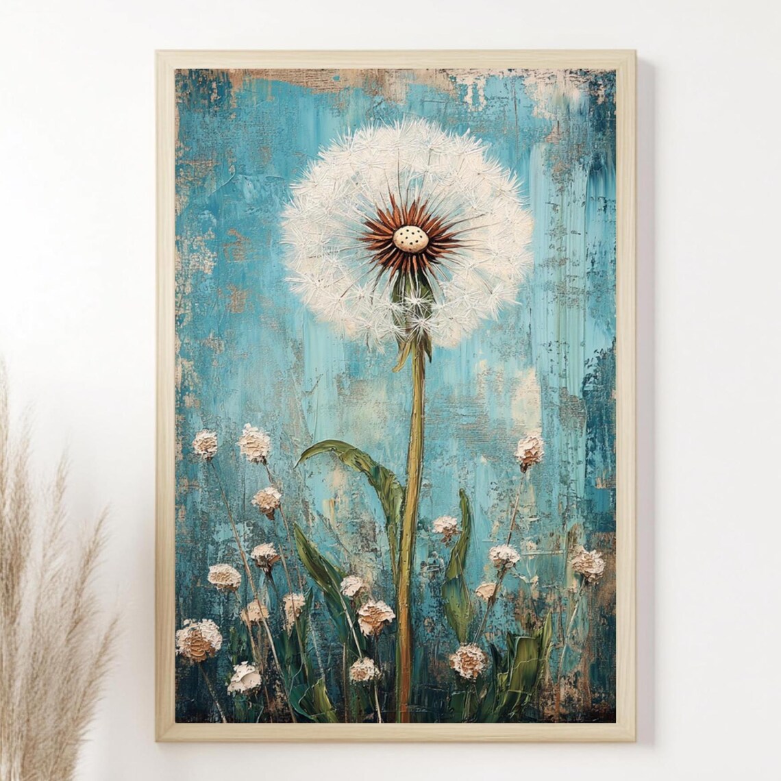 Dandelion Boho Art Print, Nature Wall Art