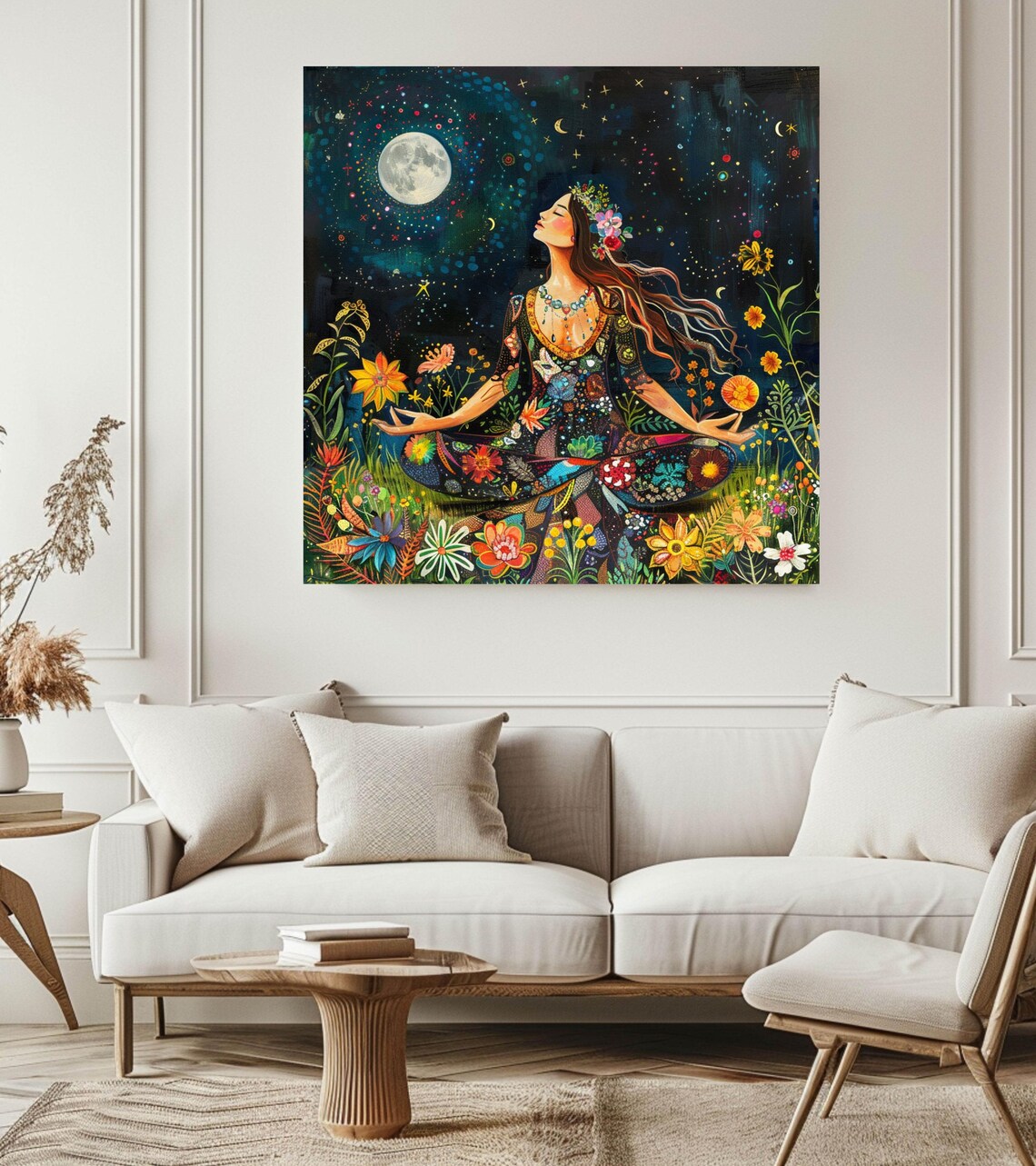 Boho Goddess Wall Art, Whimsical Home Decor Poster - Image 3