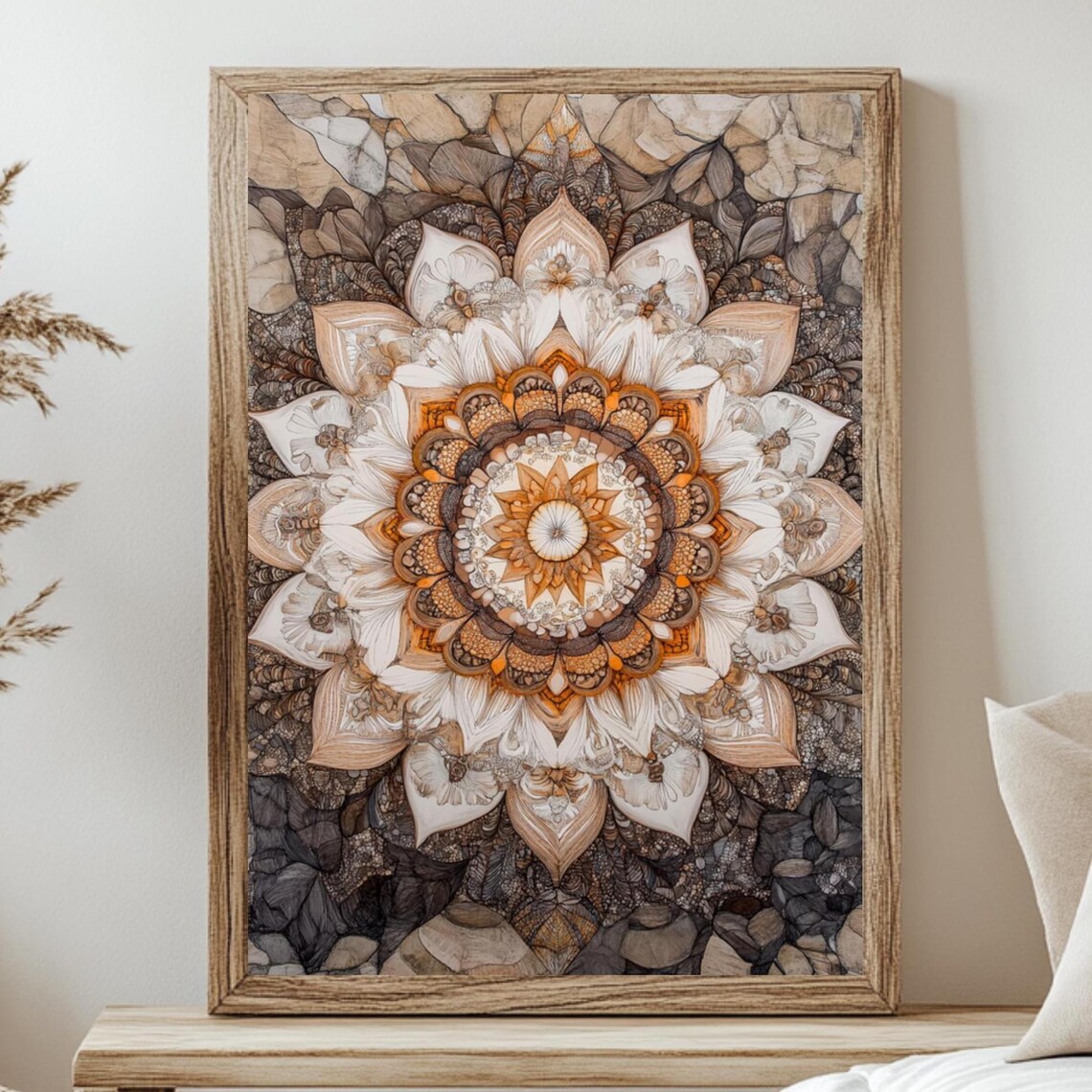 Boho Mandala, Bohemian Home Decor Art Print