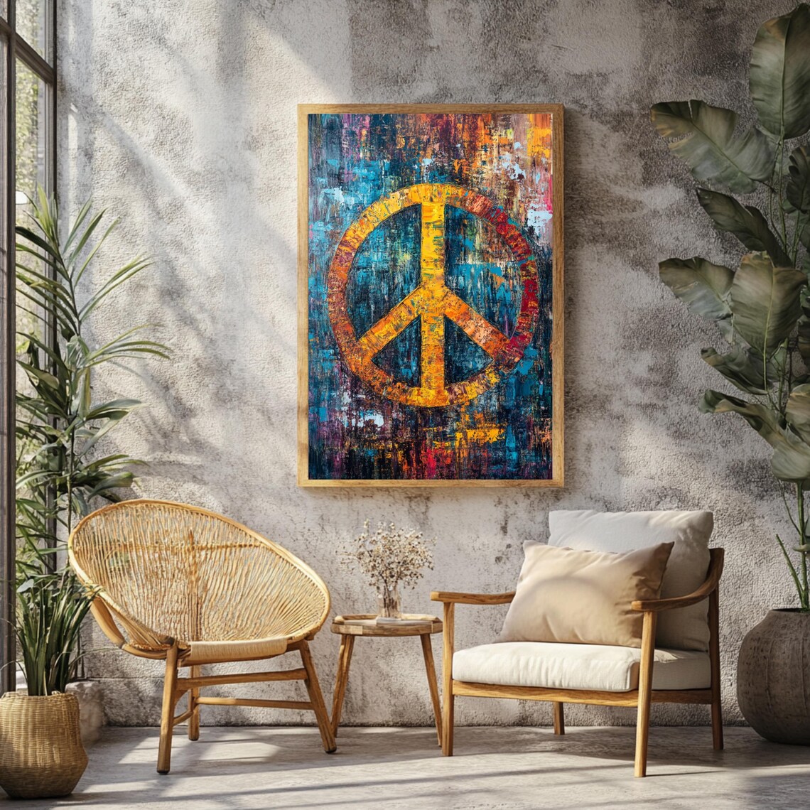 Bohemian Peace, Boho Dorm Decor Art Print - Image 2