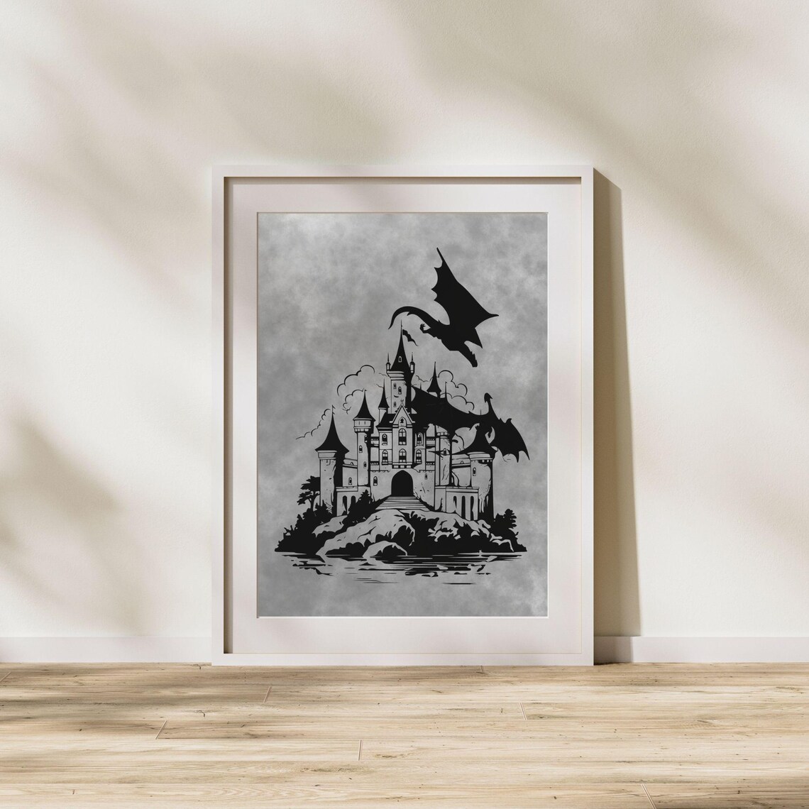 Dragon Fortress Minimalist Art Print - Image 4