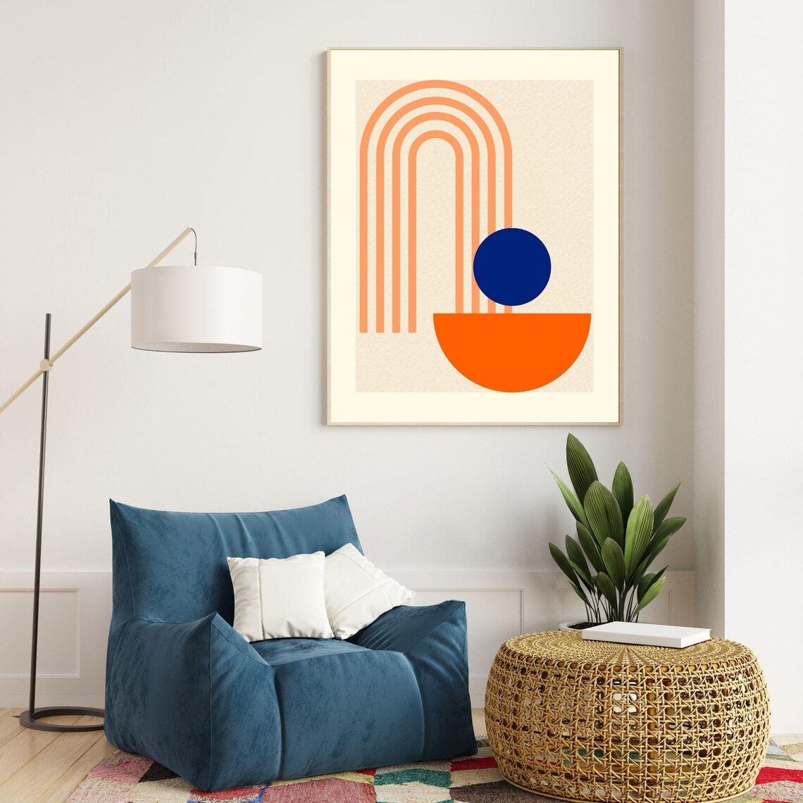 Boho Abstract Art, Energizing Playful Minimalist Design - Image 4