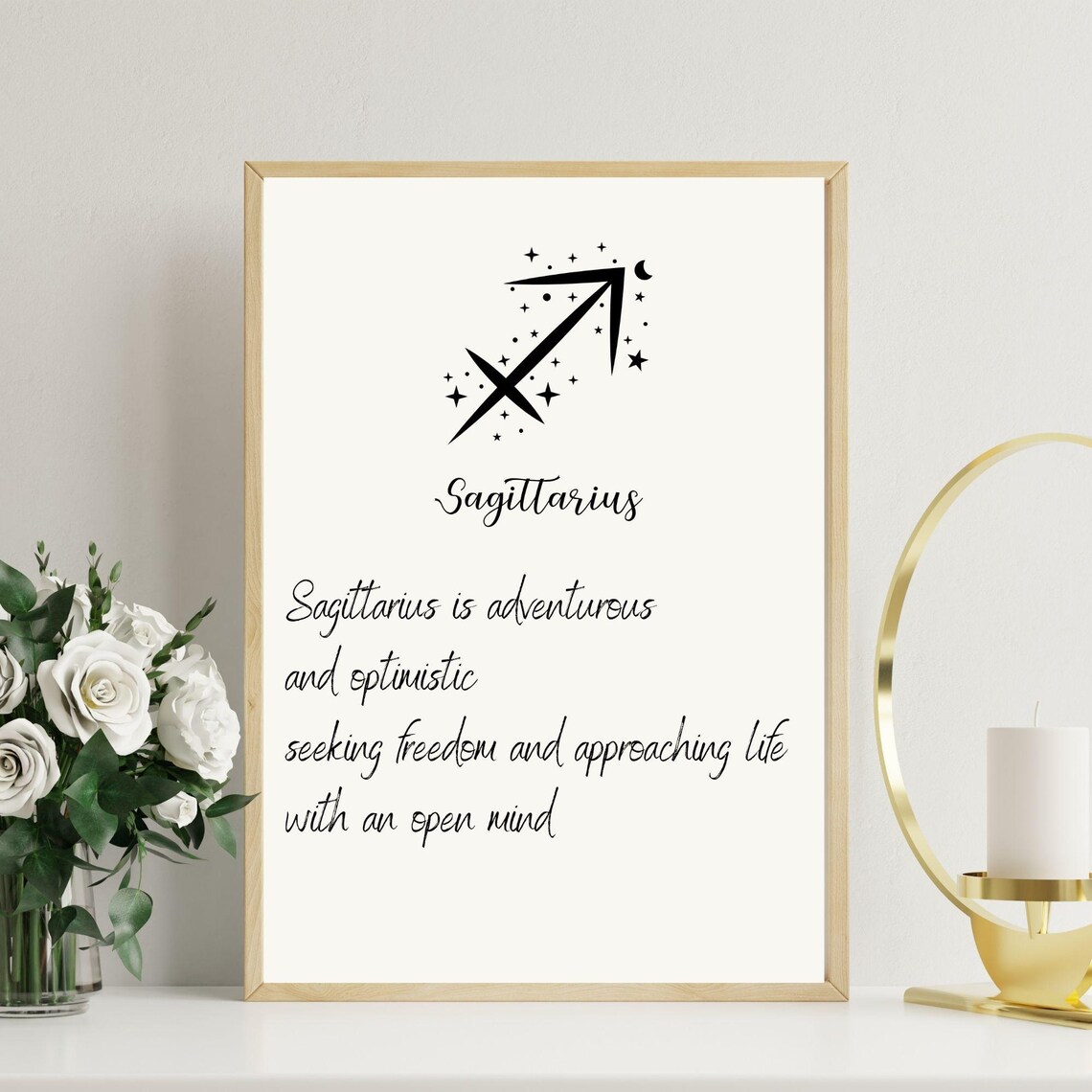 Sagittarius Zodiac Sign, Minimalist Art Print - Image 5