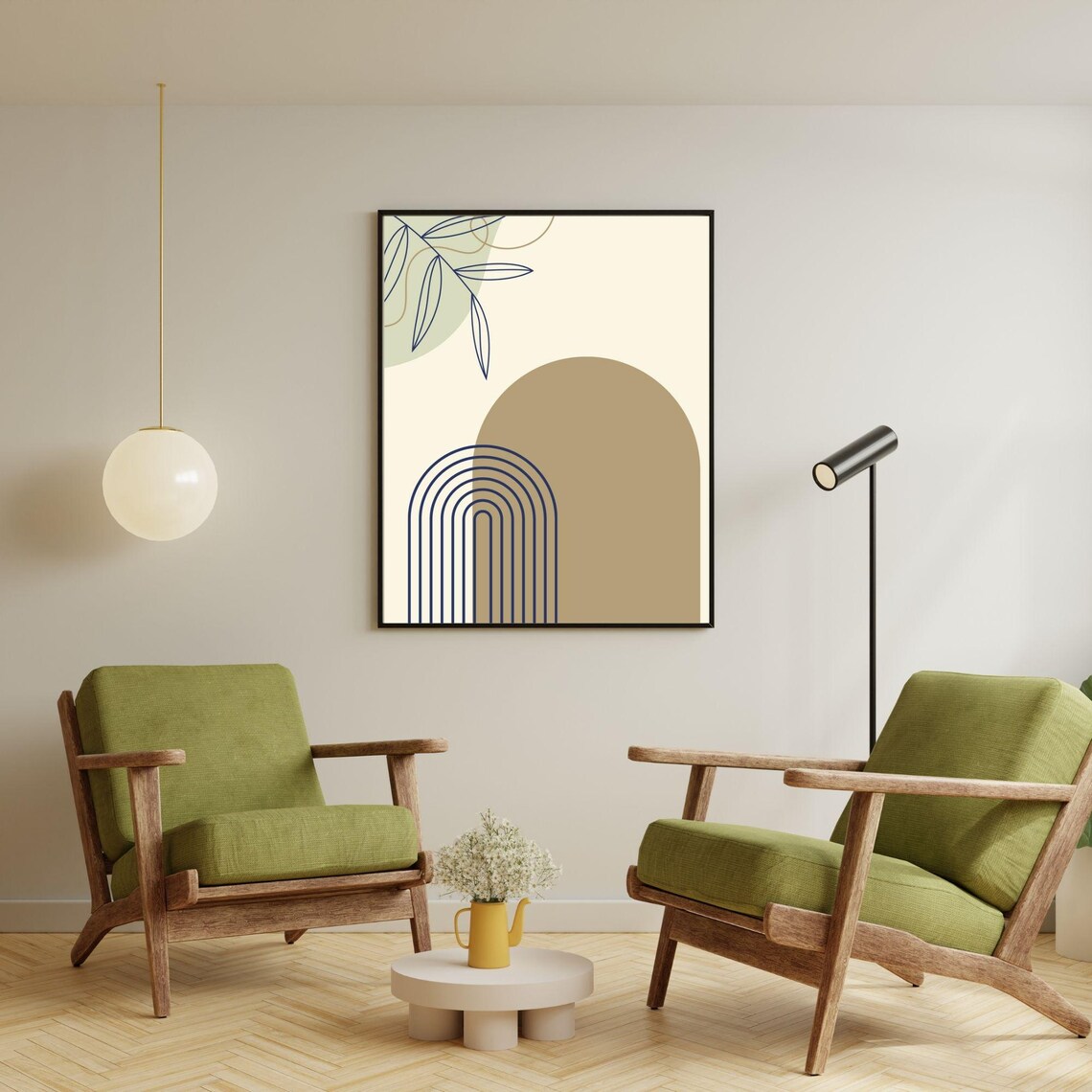 Boho Style Abstract Art, Minimalist Boho Decor - Image 7
