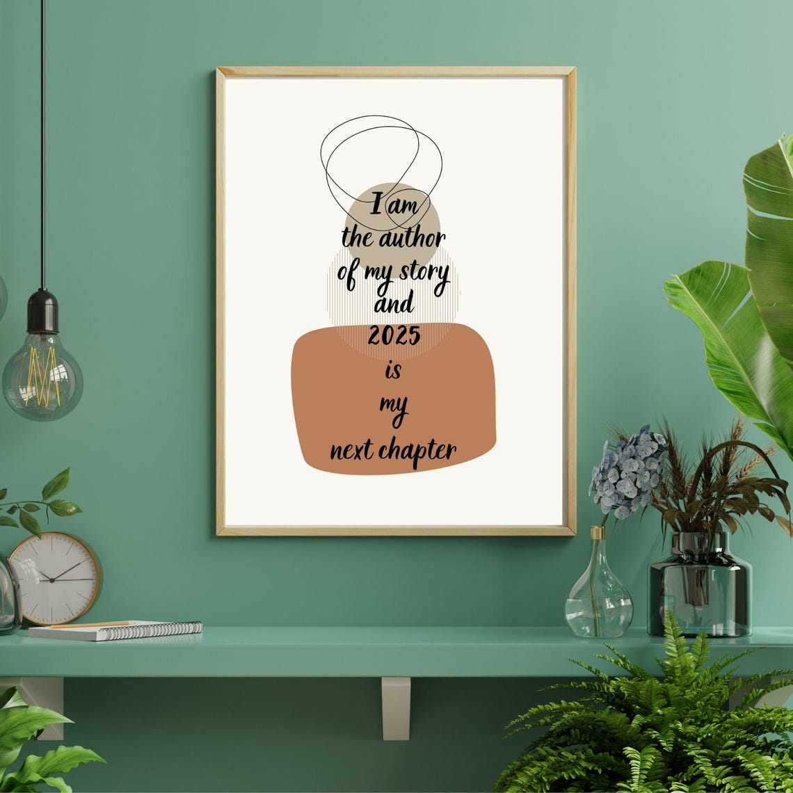 I Am The Author Of My Story 2025 Is My Next Chapter Boho Quote Poster - Image 3