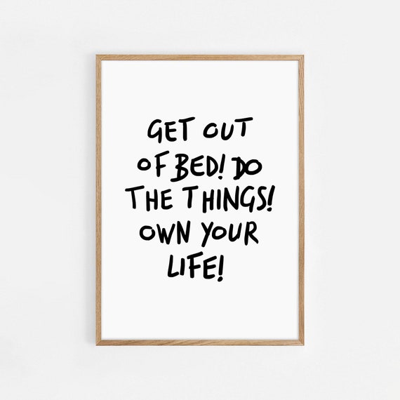 Retro Wall Art Quote Art Print Retro Frame Print Trendy Wall Art Dorm Room Decor Aesthetic Wall Art Motivational Print