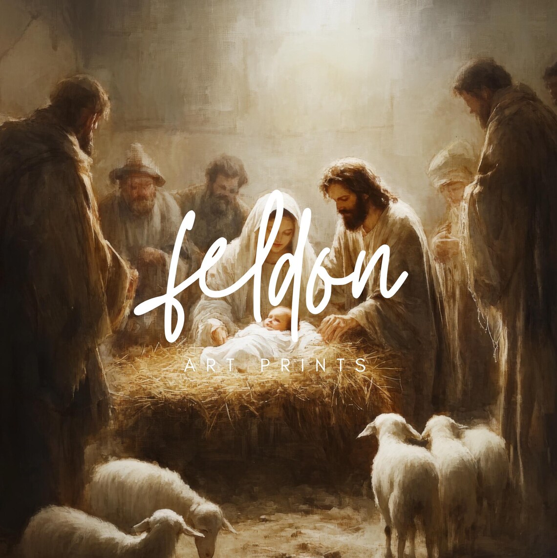 Vintage Nativity Jesus Art Print, Christian Wall Art - Image 2