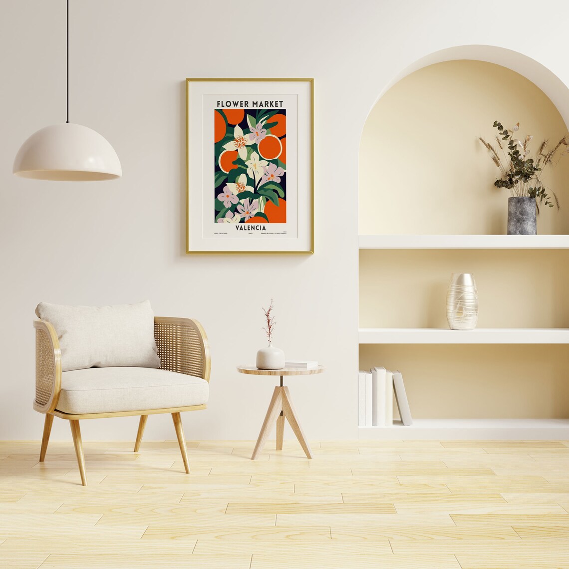 Valencia Flower Market Orange Blossom Spain Citrus Art Poster - Image 3