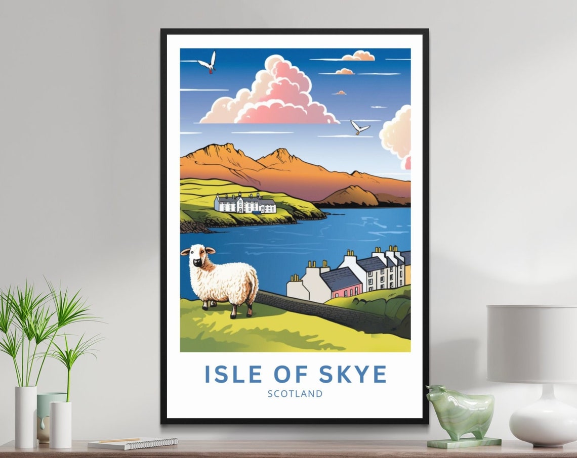 Isle Of Skye Travel Print Wall Art Isle Of Skye Wall Hanging Home Dcor Isle Of Skye Gift Art Lovers Scotland Art Lover Gift Isle Of Skye