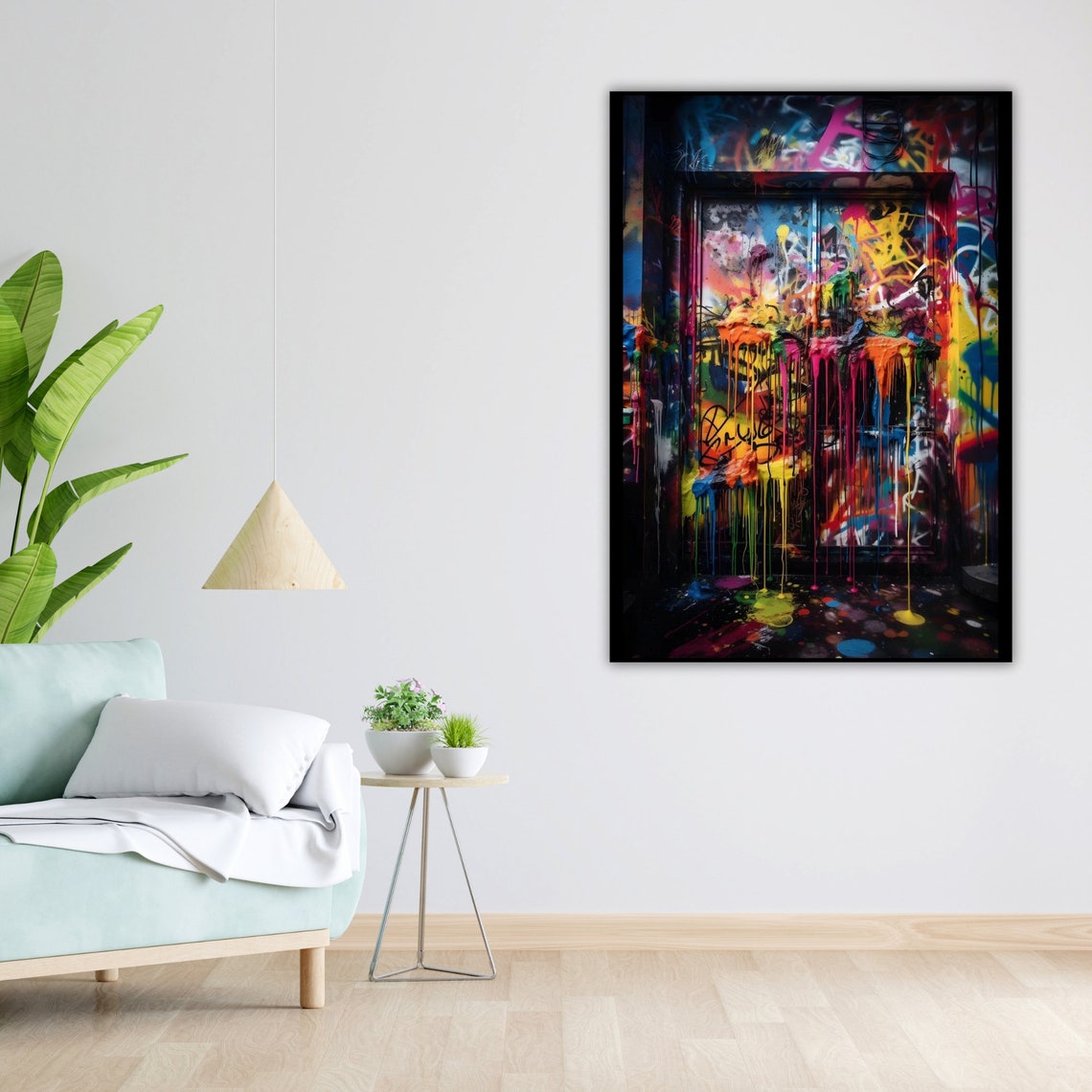 Abstract Graffiti Paint Drips Splash Colorful Urban Wall Art Poster - Image 3
