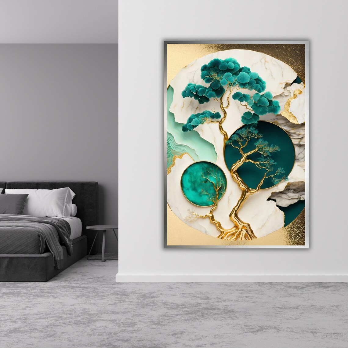 Abstract Tree Art Print Ready To Hang Framed Tree Art Nature Wall Decor - Image 4