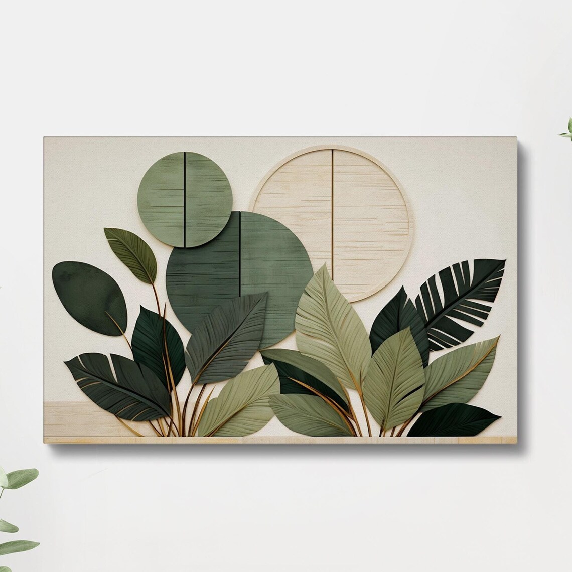 Neutral Botanical Art Print for Bedroom and Living Room