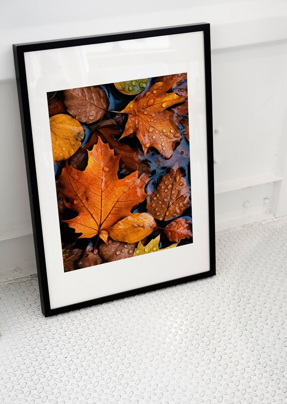 Enchanted Autumn Leaves Nature Inspired Artwork Oil Painting Style Image