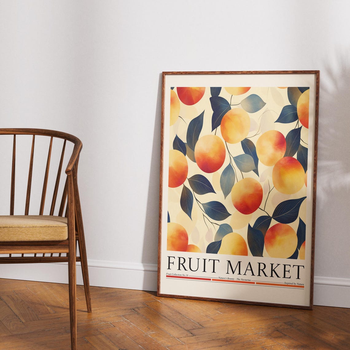 Nectarine Fruit Market Kitchen Art Print