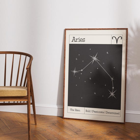 Aries Zodiac Sign, Spiritual Energy Art Print