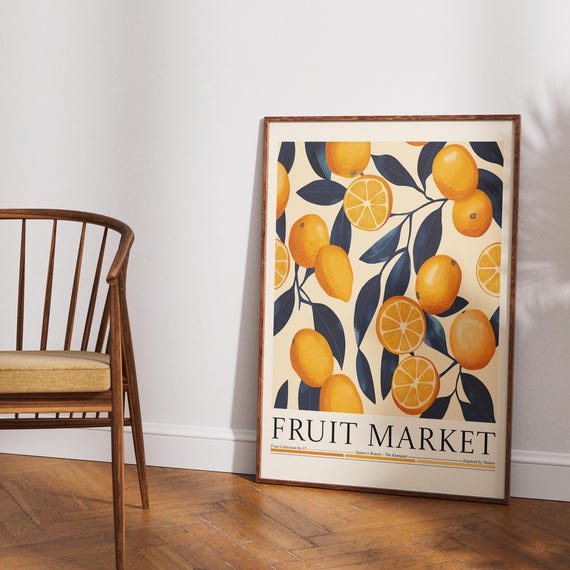 Kumquat Fruit Market, Kitchen Wall Art Print